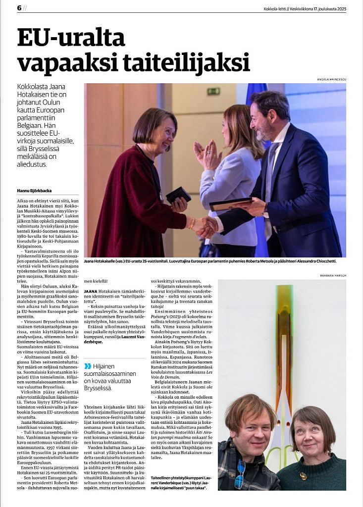 newspaper article in Finland